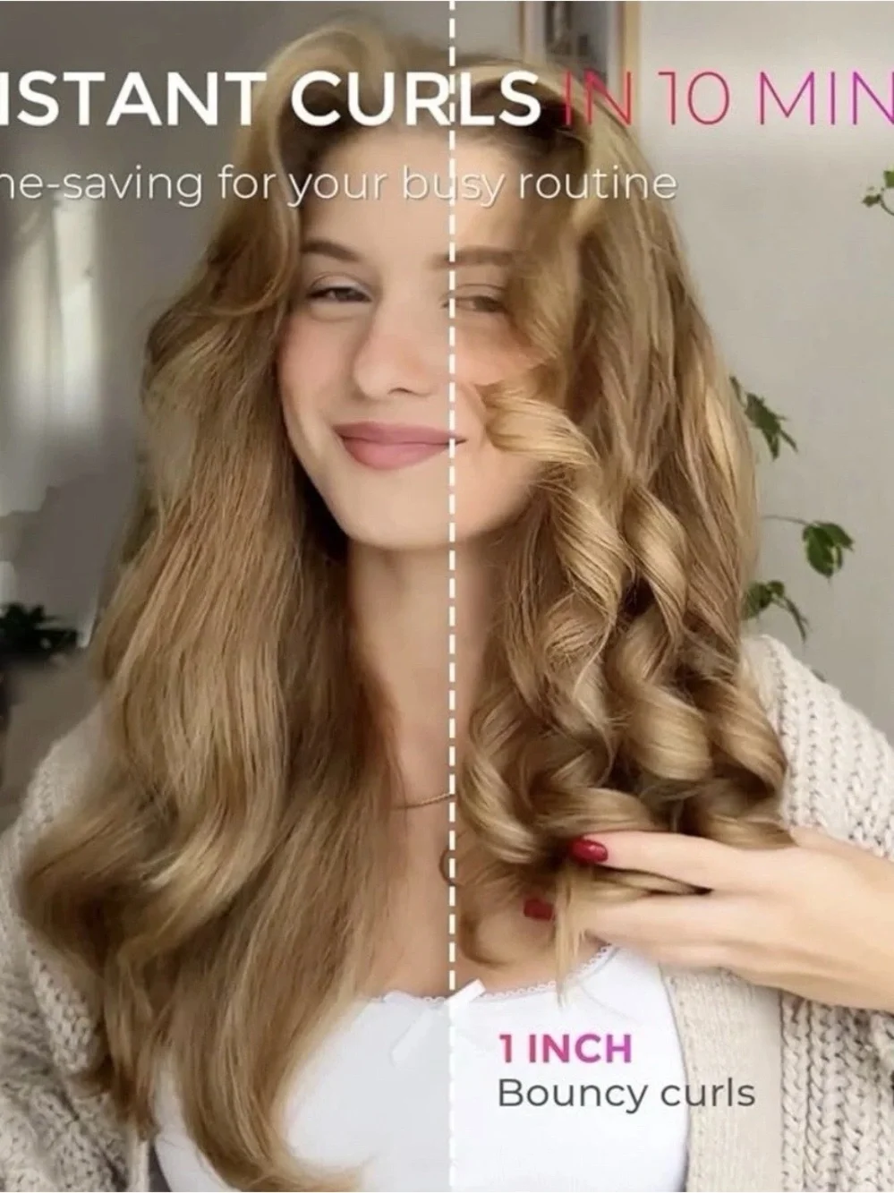 TYMO Pink Automatic Rotating Curling Iron - 1 Inch